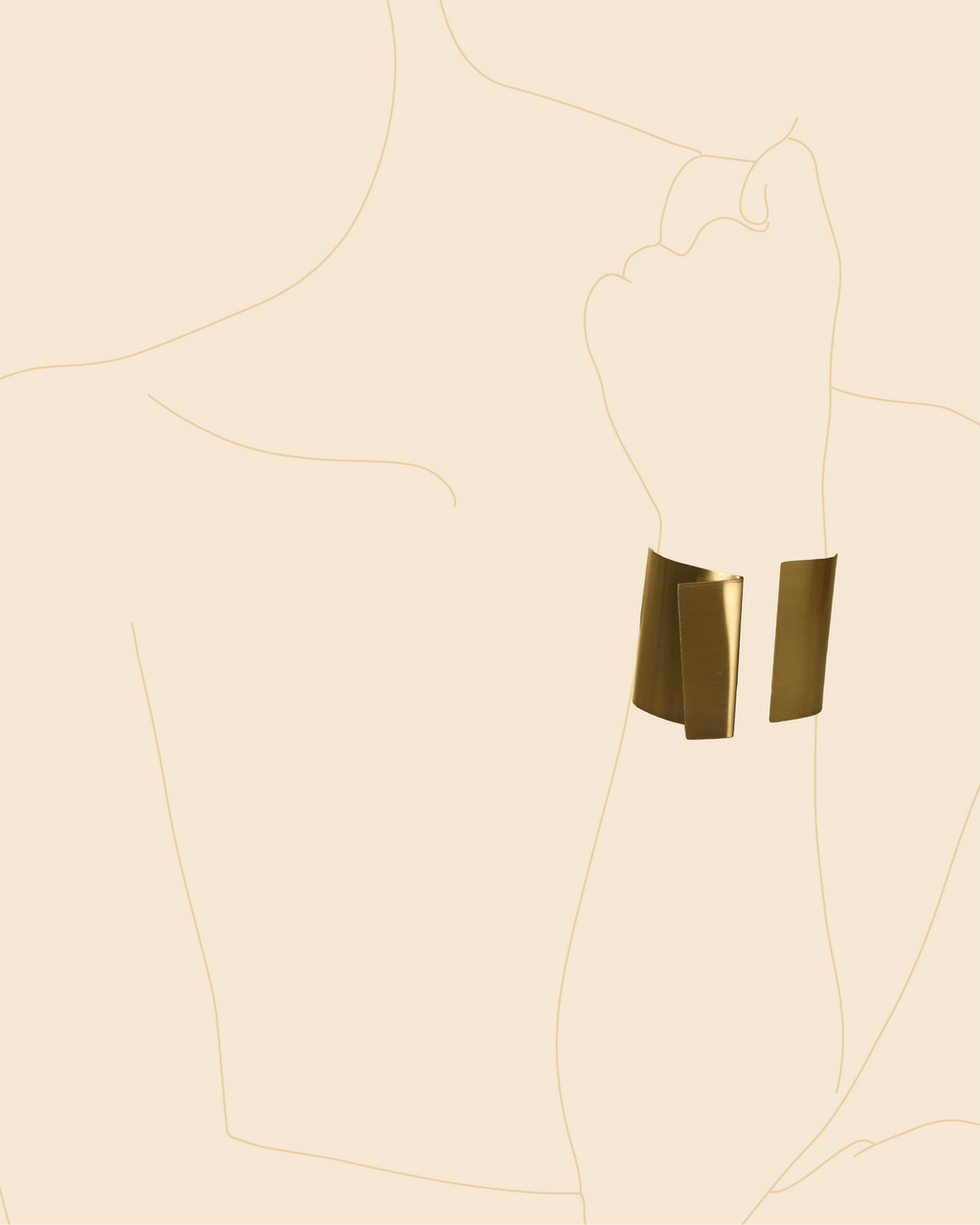 Pulseira Origami sobre desenho de vinheta.