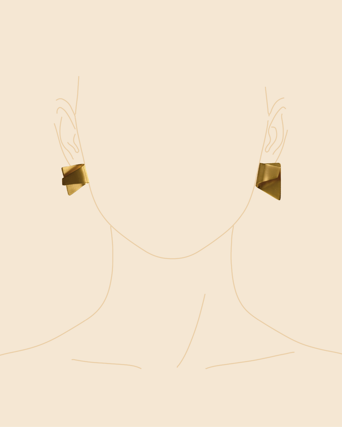 Brinco Dobra Ouro sobre desenho de silhueta.